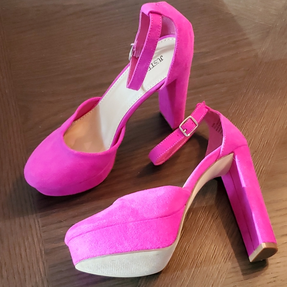 Close toe ankle strap heels